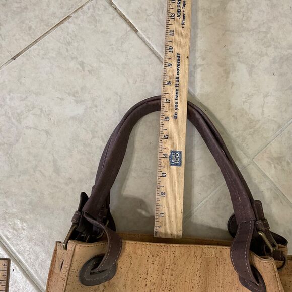 Eve Natural Cork Tote Bag Portugues Bora HandBag Waterproof 13”x15” - Picture 16 of 16